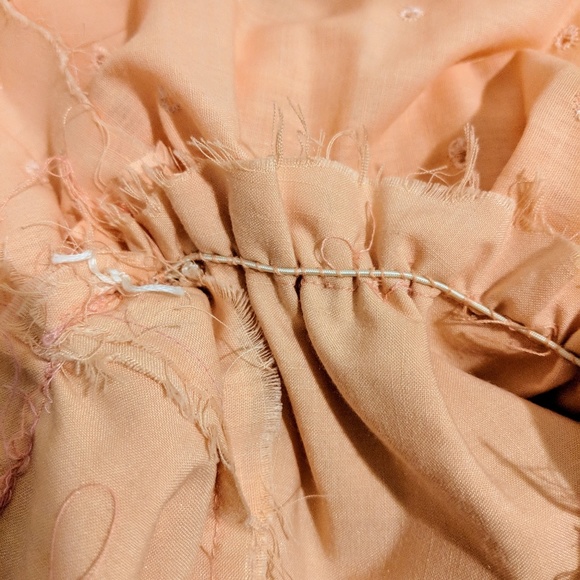 1970s Vintage Handmade Maxi Sundress in Peach - Picture 4 of 8